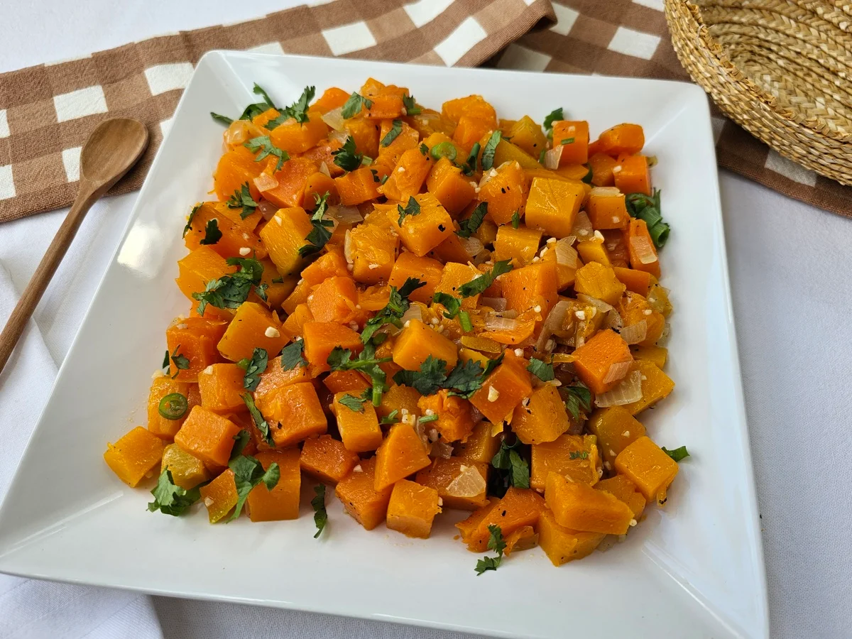Receita abóbora refogada