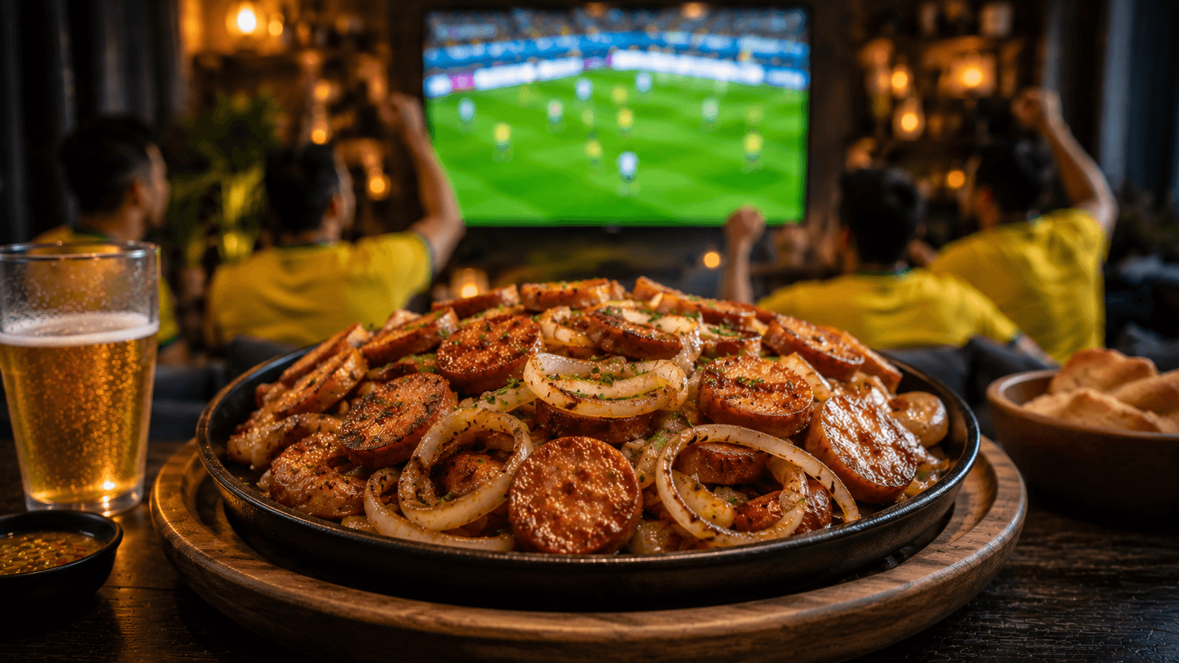 Calabresa Acebolada de Boteco: Receita Rápida e Saborosa para Assistir Futebol