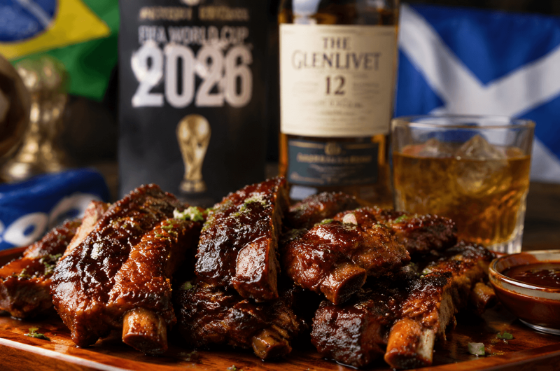 Costelinha Suína ao Molho de Whisky Escocês: O Petisco Perfeito para Assistir Brasil x Escócia na Copa do Mundo 2026