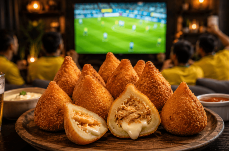Coxinha de Frango Crocante: Receita Tradicional com Massa Macia e Recheio Cremoso