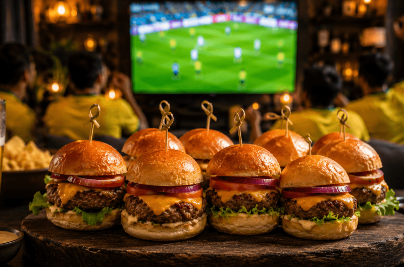 Mini Hambúrgueres Artesanais para Futebol: Receita Perfeita para a Torcida